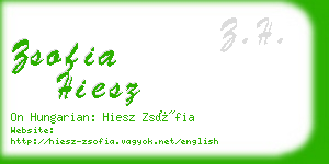 zsofia hiesz business card